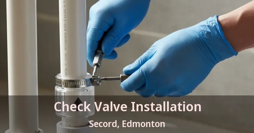 Check Valve Installation Secord, Edmonton - AB