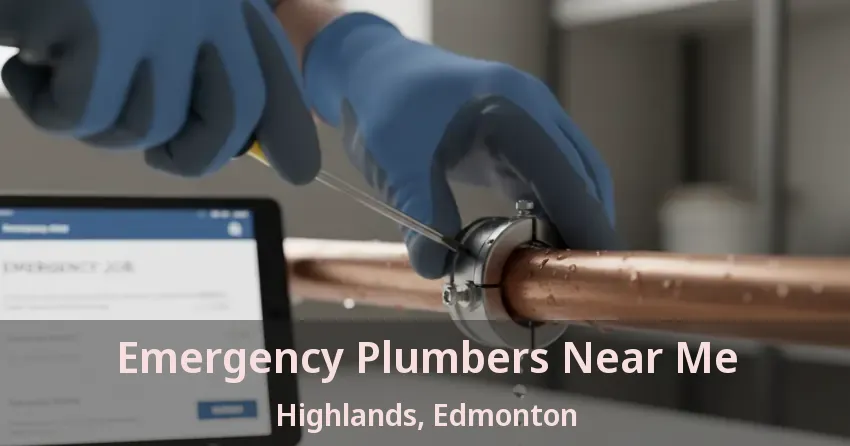 Emergency Plumbers Near Me Highlands, Edmonton - AB