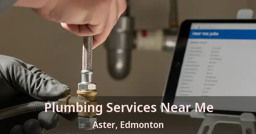 Plumbing Services Near Me Aster, Edmonton - AB